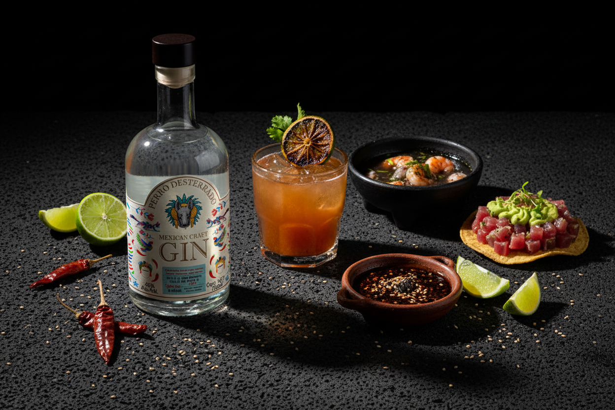 Maridaje Gin Perro Desterrado Spicy - Cocina Mexicana Contemporánea