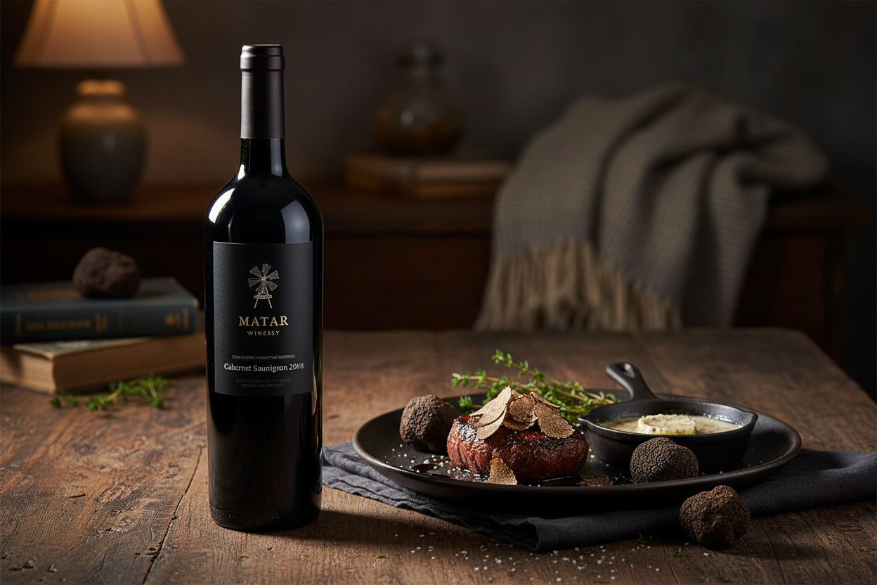 Maridaje Matar Cabernet Sauvignon con Platos de Trufa Negra