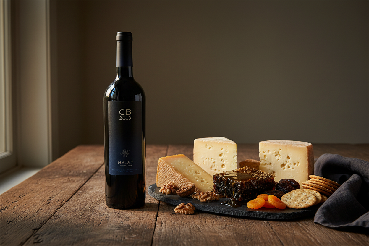 Maridaje Matar CB 750ml con Quesos Maduros