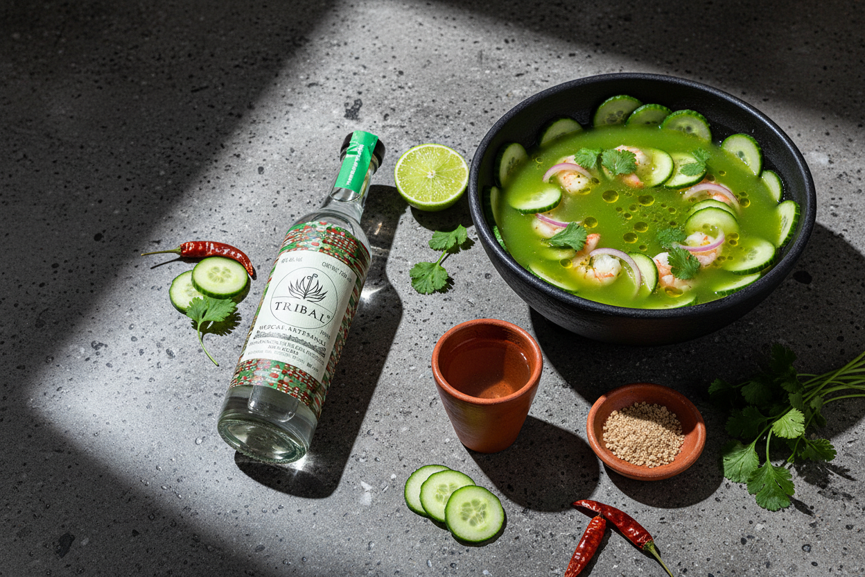 Maridaje Mezcal Tribal Ensamble 203 250ml - Aguachile
