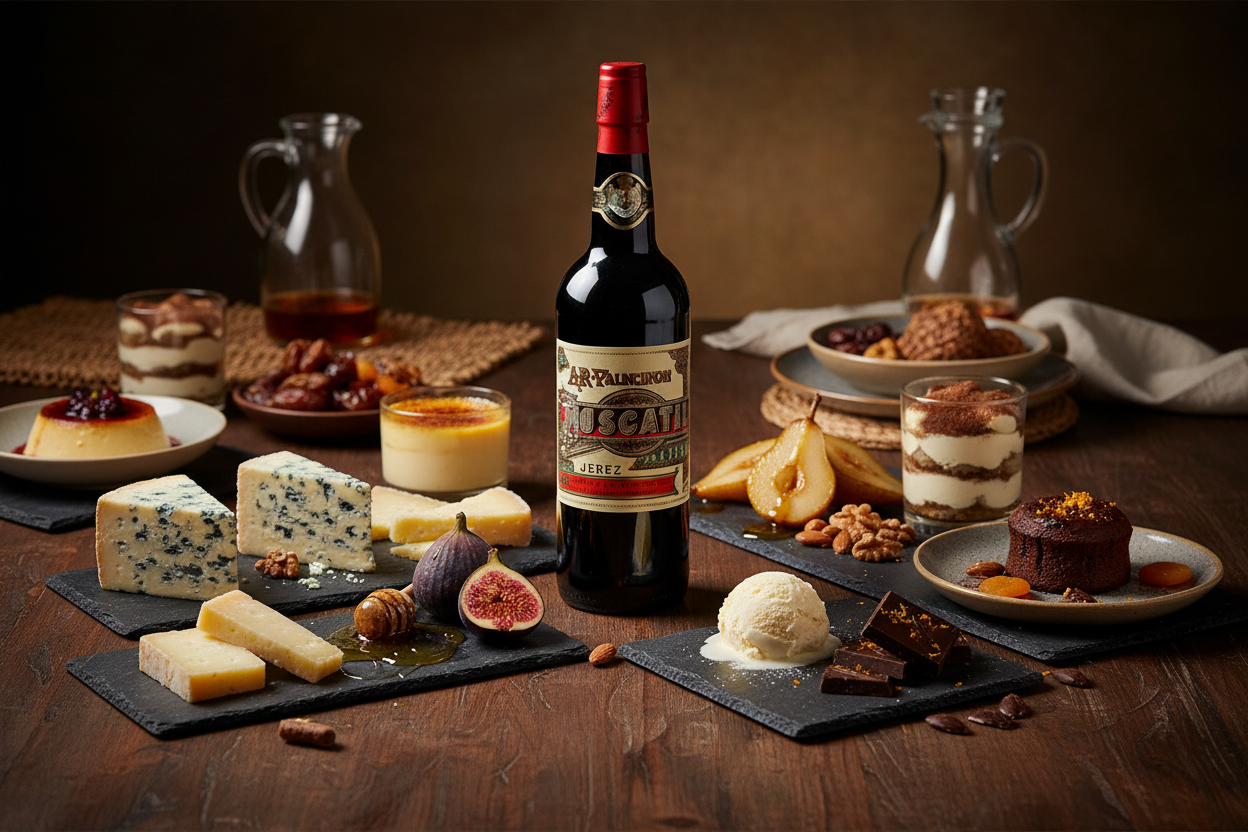 Maridaje Moscatel Toneles Viejísimo Valdespino