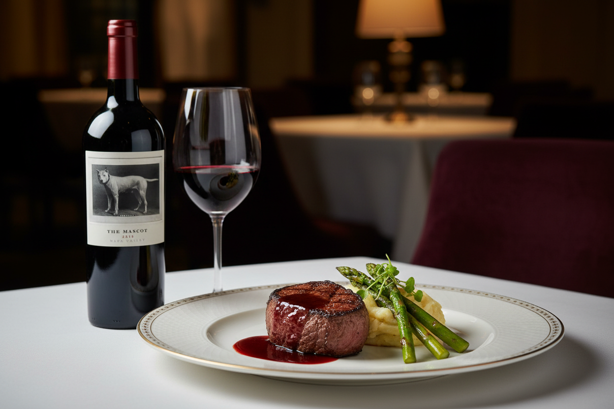 Maridaje para Vino Tinto The Mascot Cabernet Sauvignon con botellaslider_item_HiMBLA