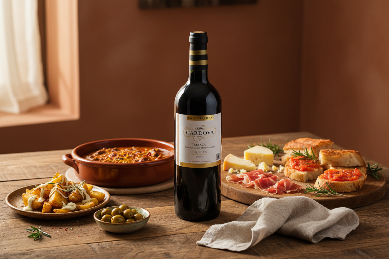 Maridaje Ramon Cardova Crianza con Comida Española