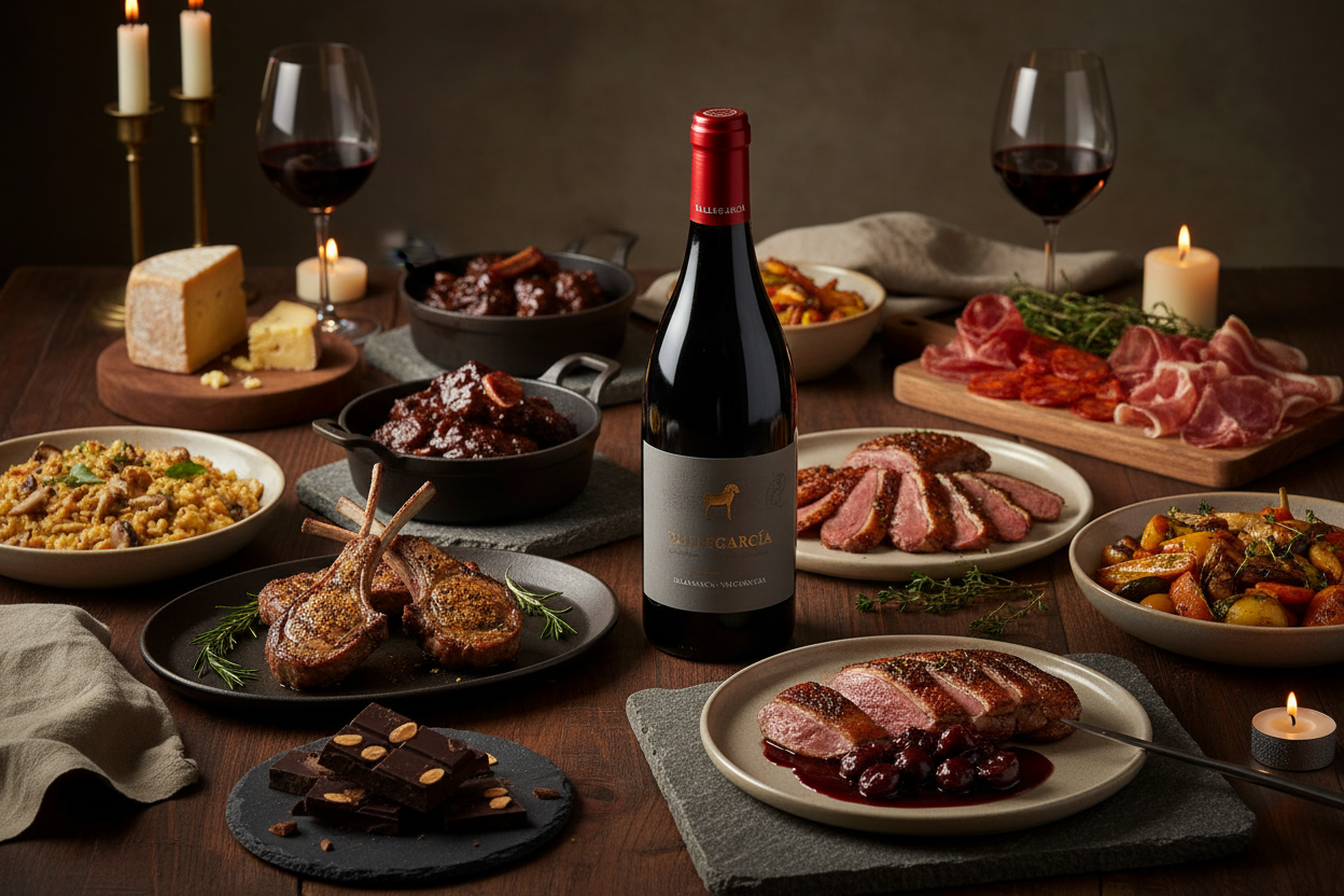 Maridaje Vallegarcía Garnacha Cariñena Pago de Vallegarcía