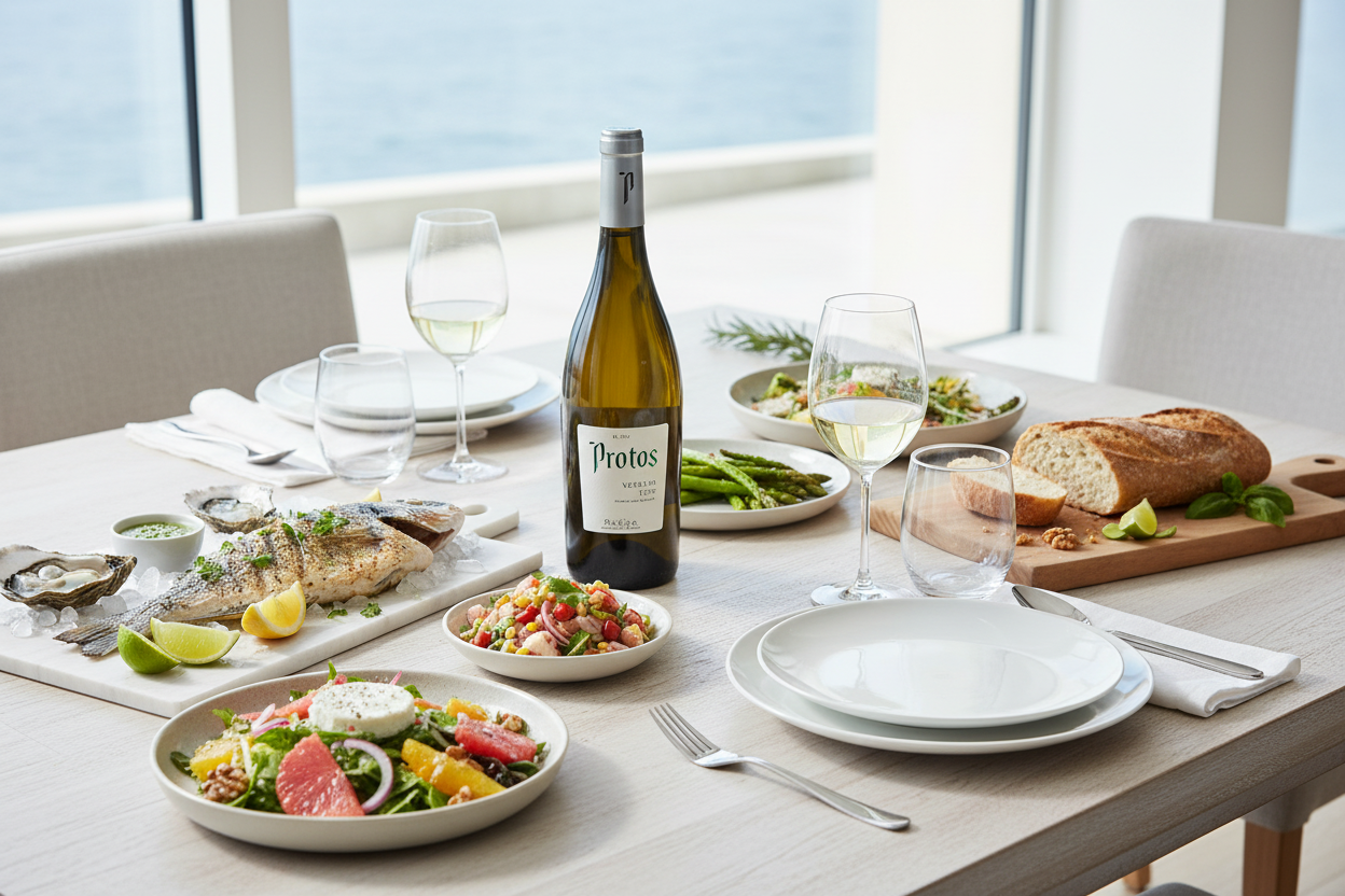 Maridaje Vino Blanco Protos Verdejo
