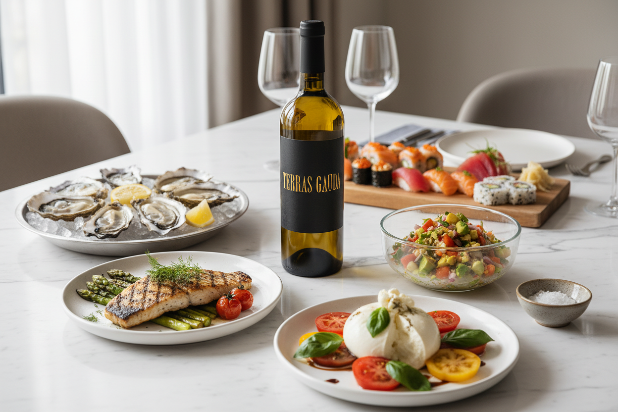 Maridaje Vino Blanco Terras Gauda Etiqueta Negra