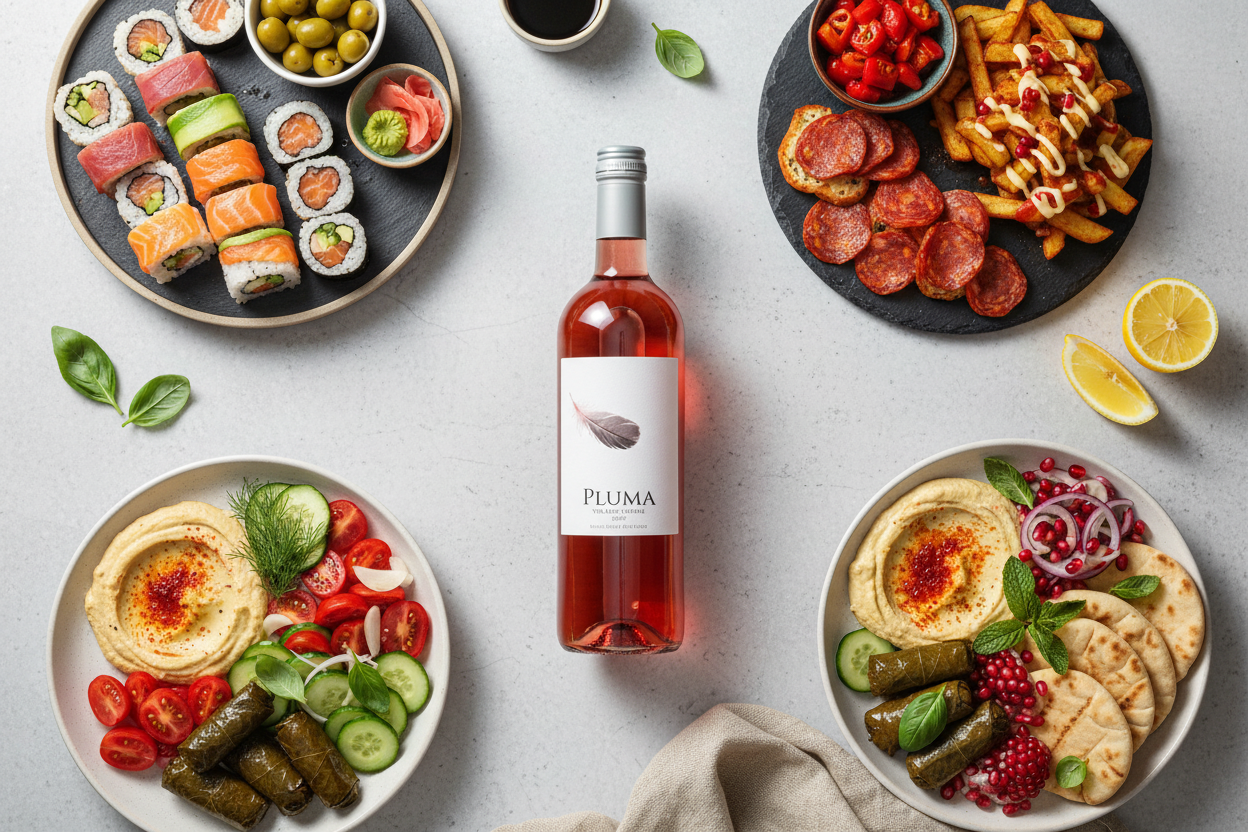 Maridaje Vino Rosado Pluma Vinho Verde