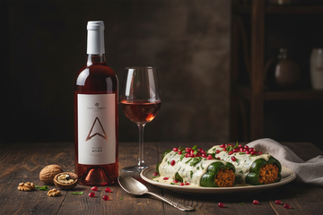 Maridaje Vino Rosado Punto Norte con Chiles en Nogada