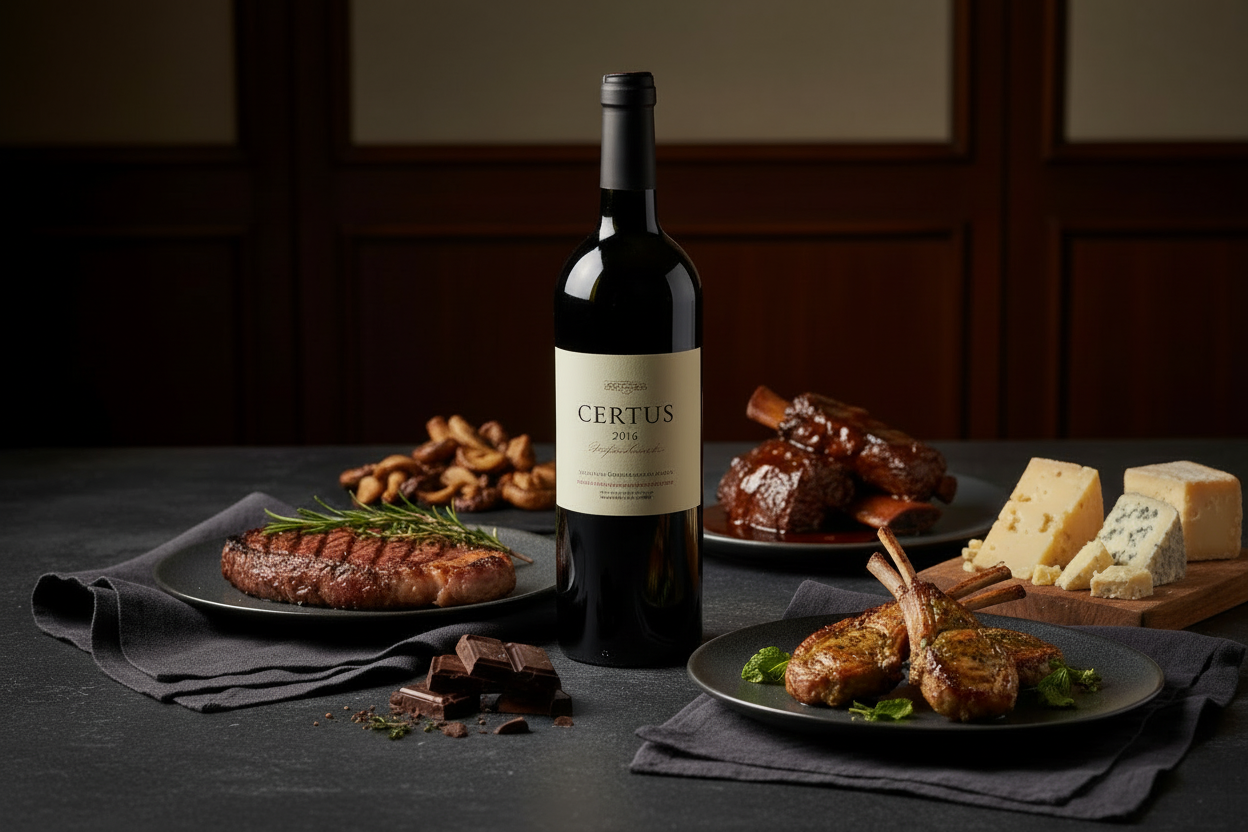 Maridaje Vino Tinto Certus 2016slider_item_HiMBLA