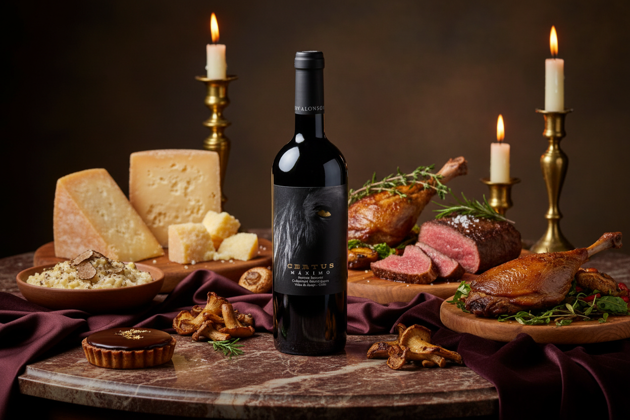 Maridaje Vino Tinto Certus Máximo 2013