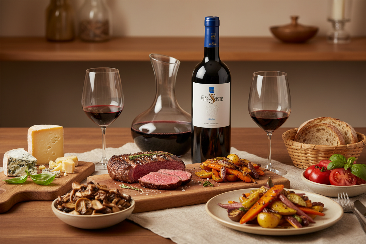 Maridaje Vino Tinto Ecológico Roble