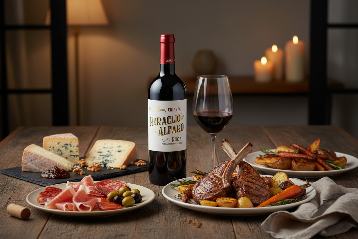 Maridaje Vino Tinto Heraclio Alfaro Crianza