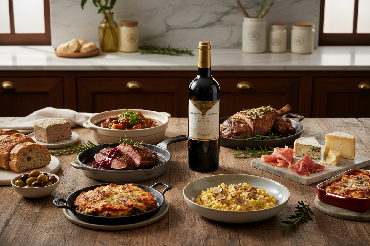 Maridaje Vino Tinto Marques de Griñon DO Catalunya Reserva
