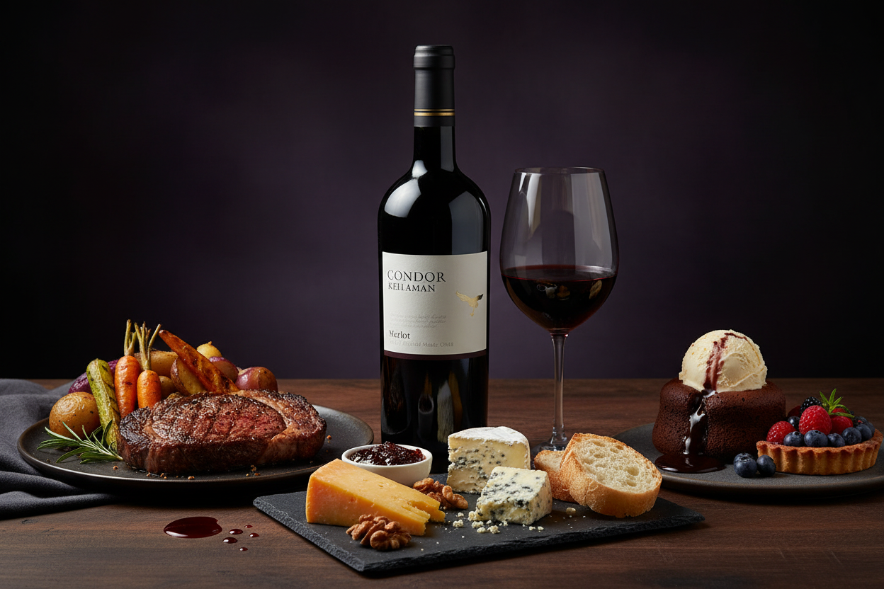 Maridaje Vino Tinto Merlot Selección - Valle Central, Chile