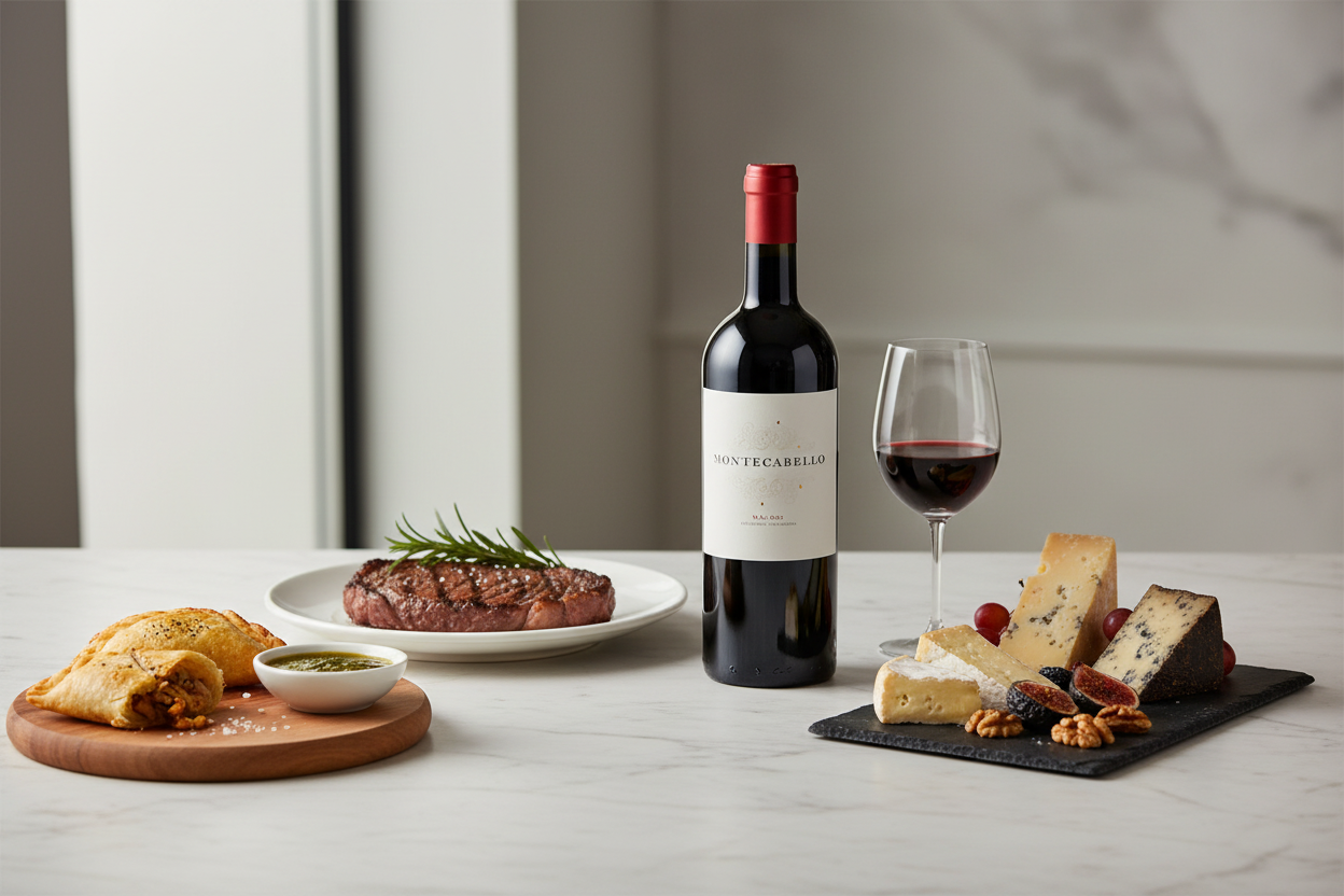 Maridaje Vino Tinto Monteagrelo Malbec 2022