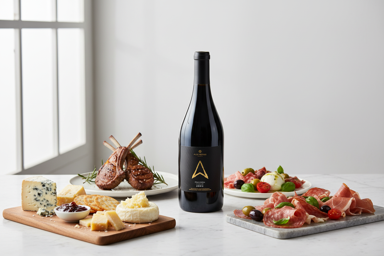 Maridaje Vino Tinto Punto Norte Shiraz Reserva 2023
