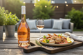 Mariscos a la parrilla con Château La France Rosé