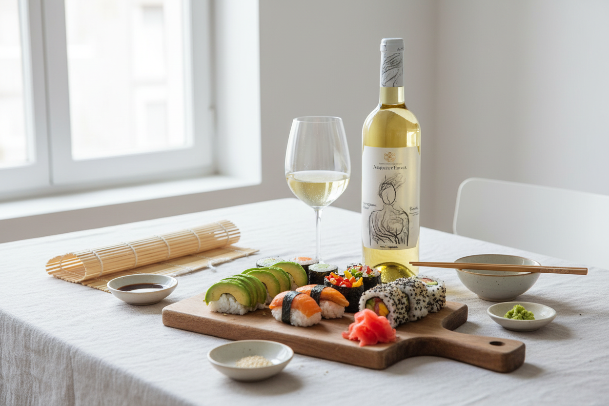 Marqués de Riscal Sauvignon Blanc Orgánico - Sushi Vegetariano