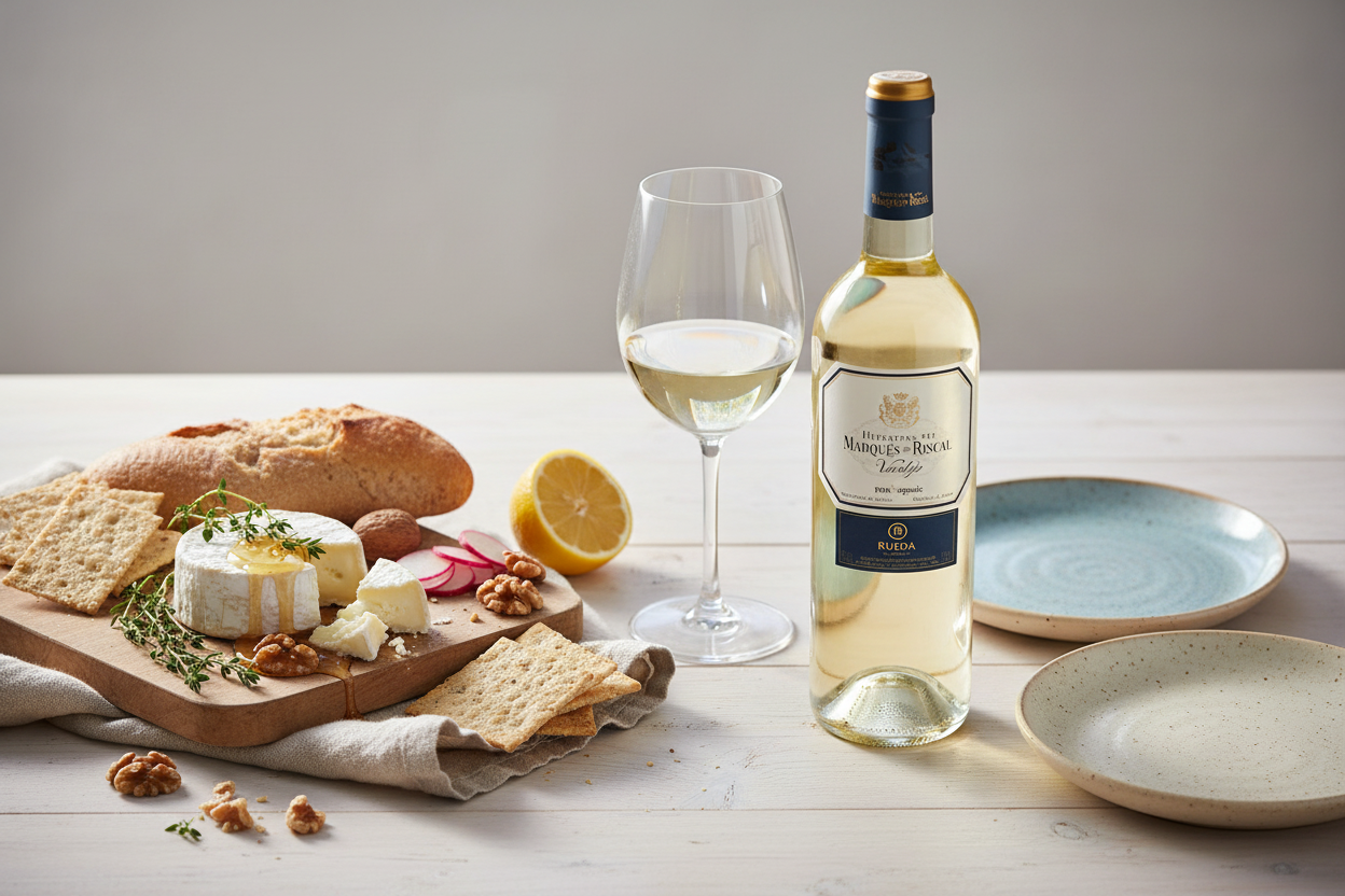 Marqués de Riscal Verdejo Ecológico 375ml - Quesos de Cabra Frescos