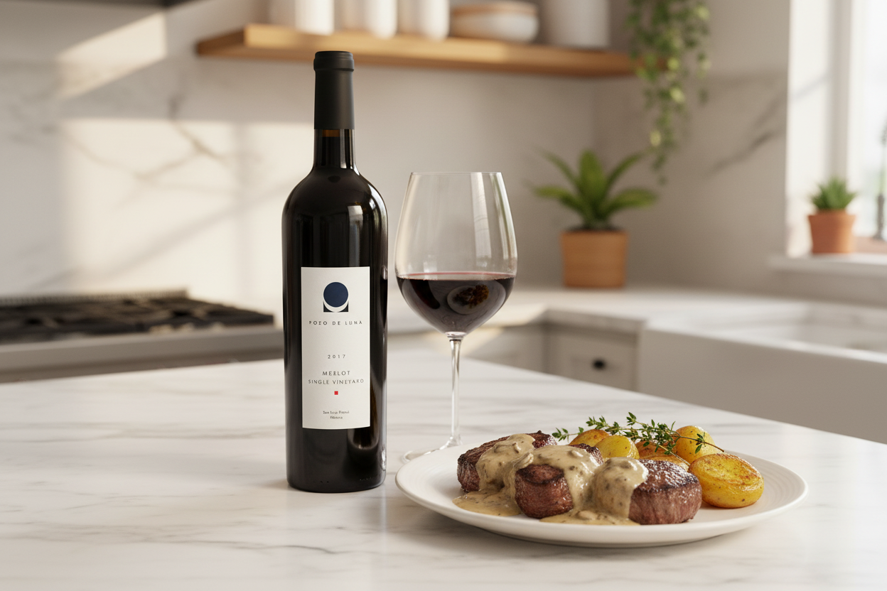 Medallones con Pozo de Luna Merlot