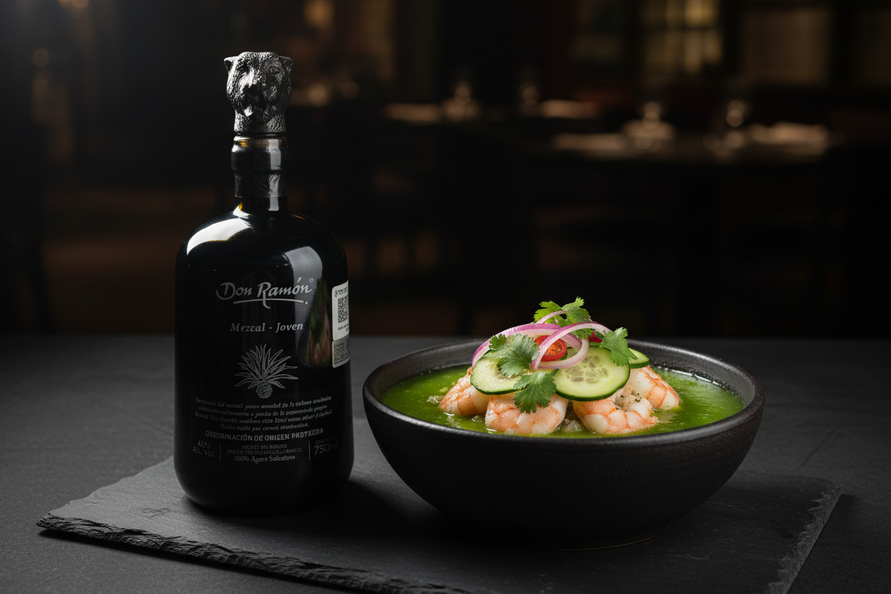 Mezcal con Aguachile