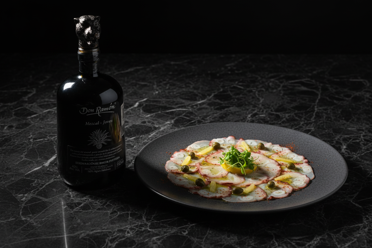 Mezcal con Carpaccio