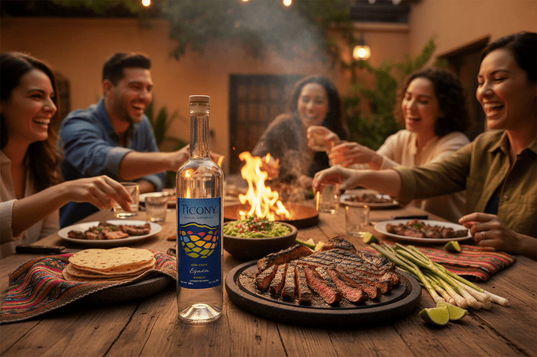 Mezcal Espadín Ticony Botella Azul - La Cava
