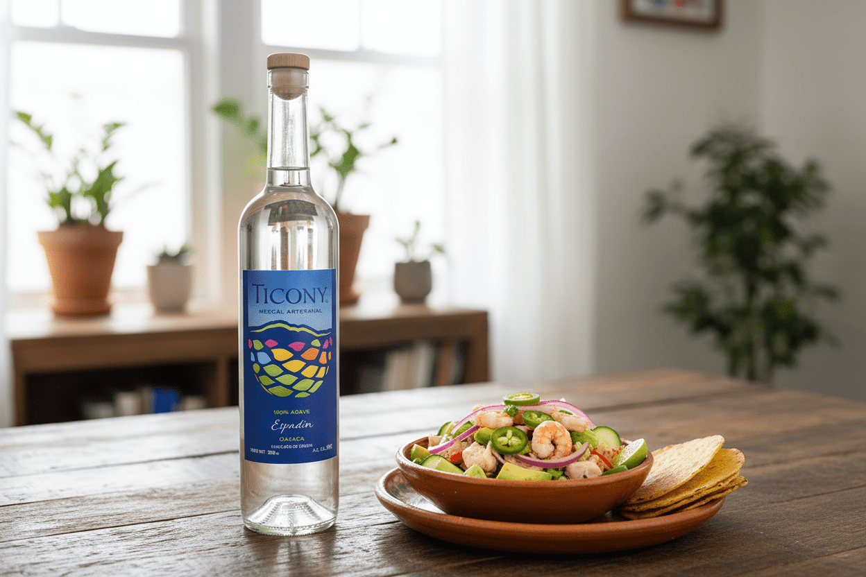 Mezcal Espadín Ticony Botella Azul - La Cavaslider_item_qLczNt