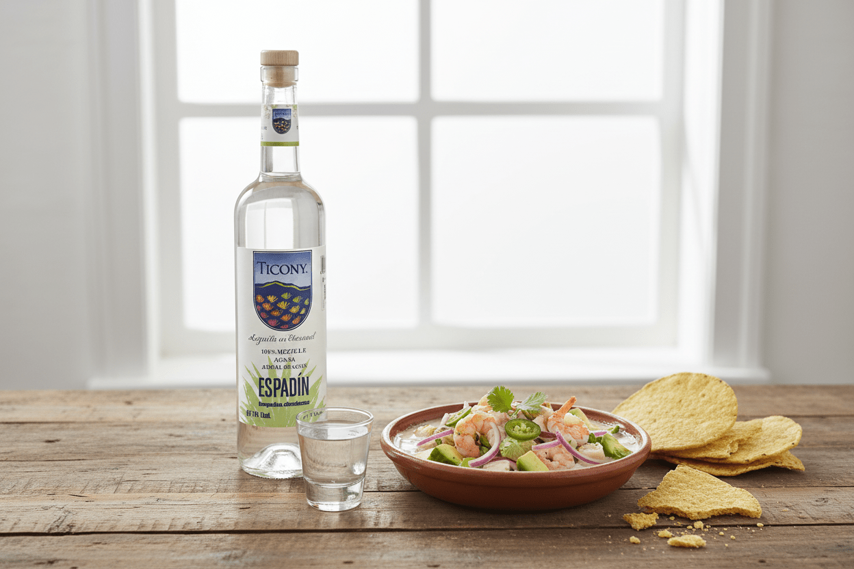 Mezcal Espadín Ticony Botella Blanca - La Cava