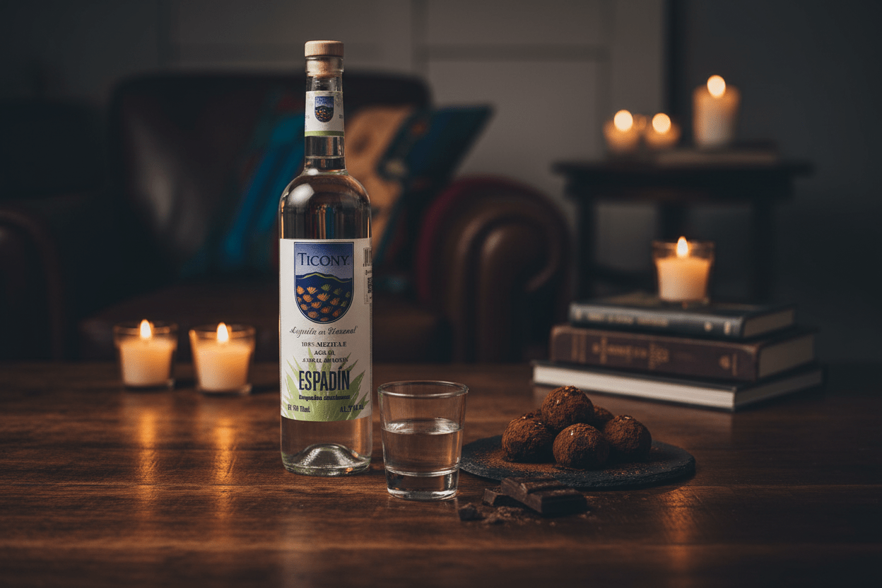 Mezcal Espadín Ticony Botella Blanca - La Cavaslider_item_HiMBLA