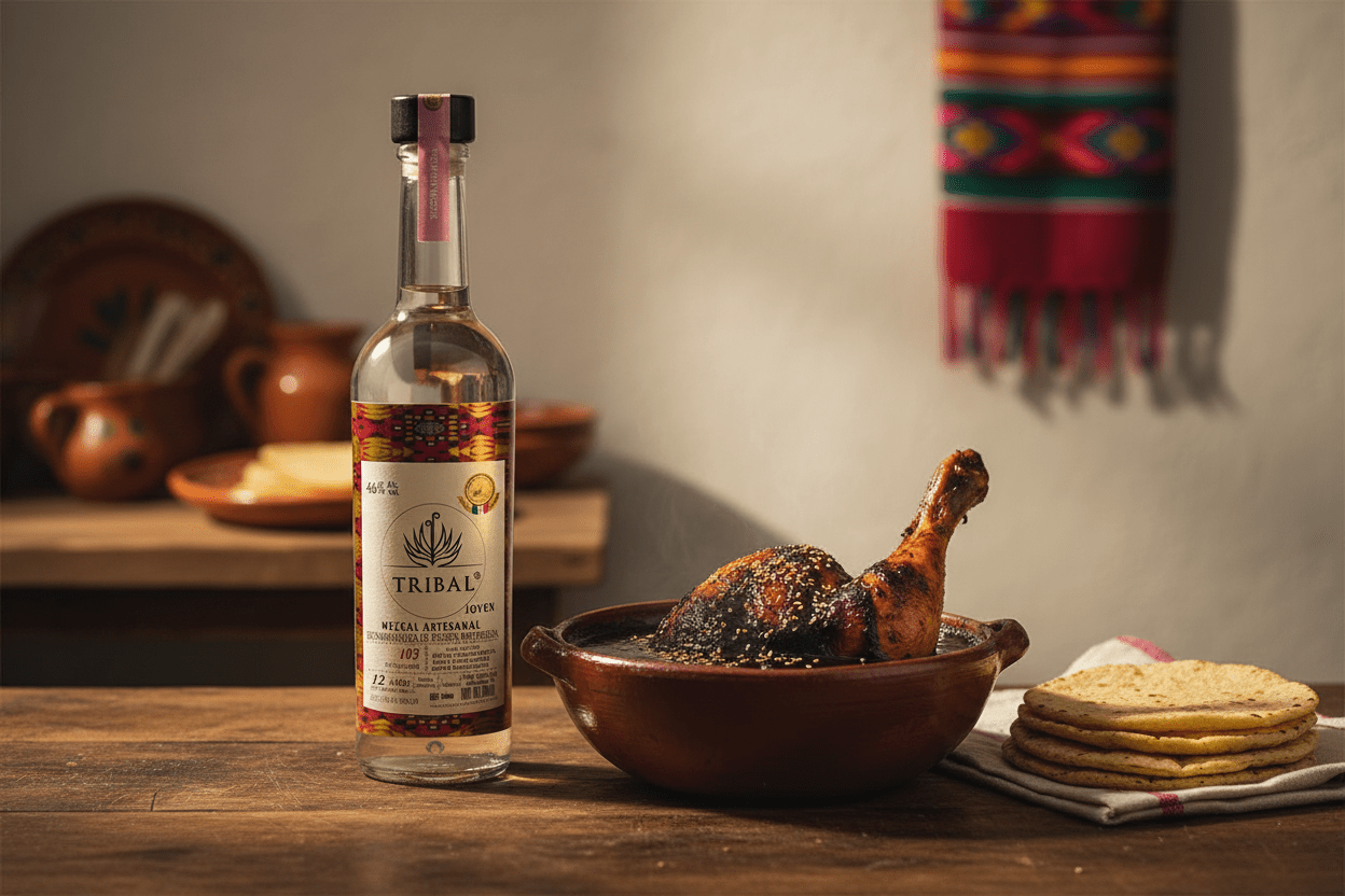 Mezcal Tribal Ensamble 103, Espadín, Cuishe y Tobalá 750 Ml. 46° - La Cava