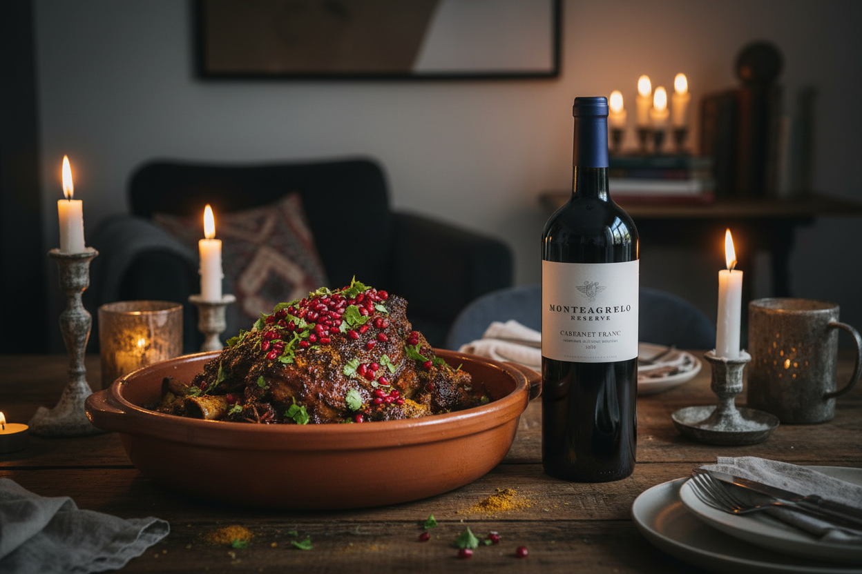 Monteagrelo Cab Franc con Cordero Especiado
