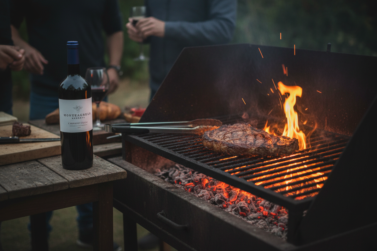Monteagrelo Cab Franc con Vacío a la Brasa