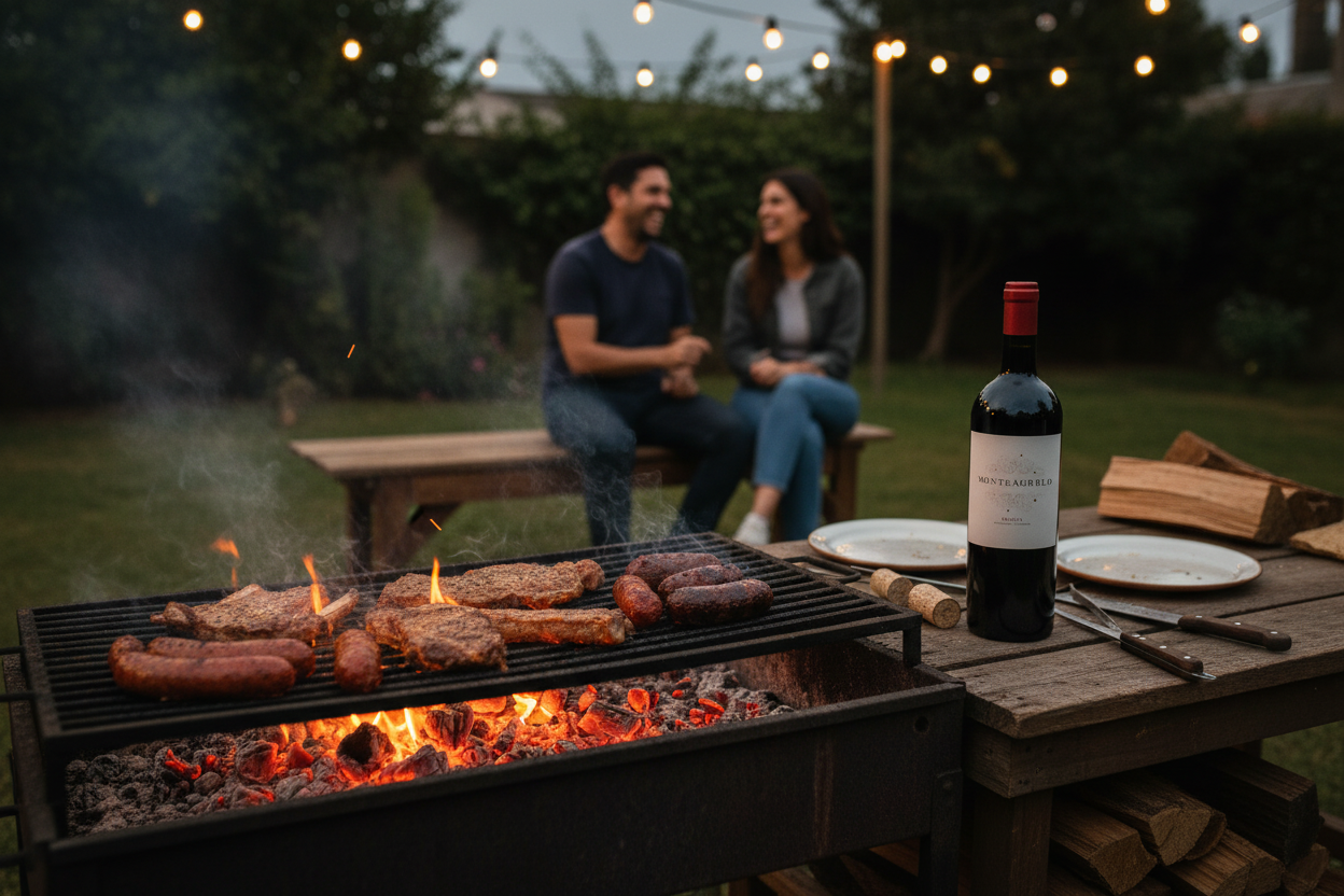 Monteagrelo Malbec con Asado Argentino