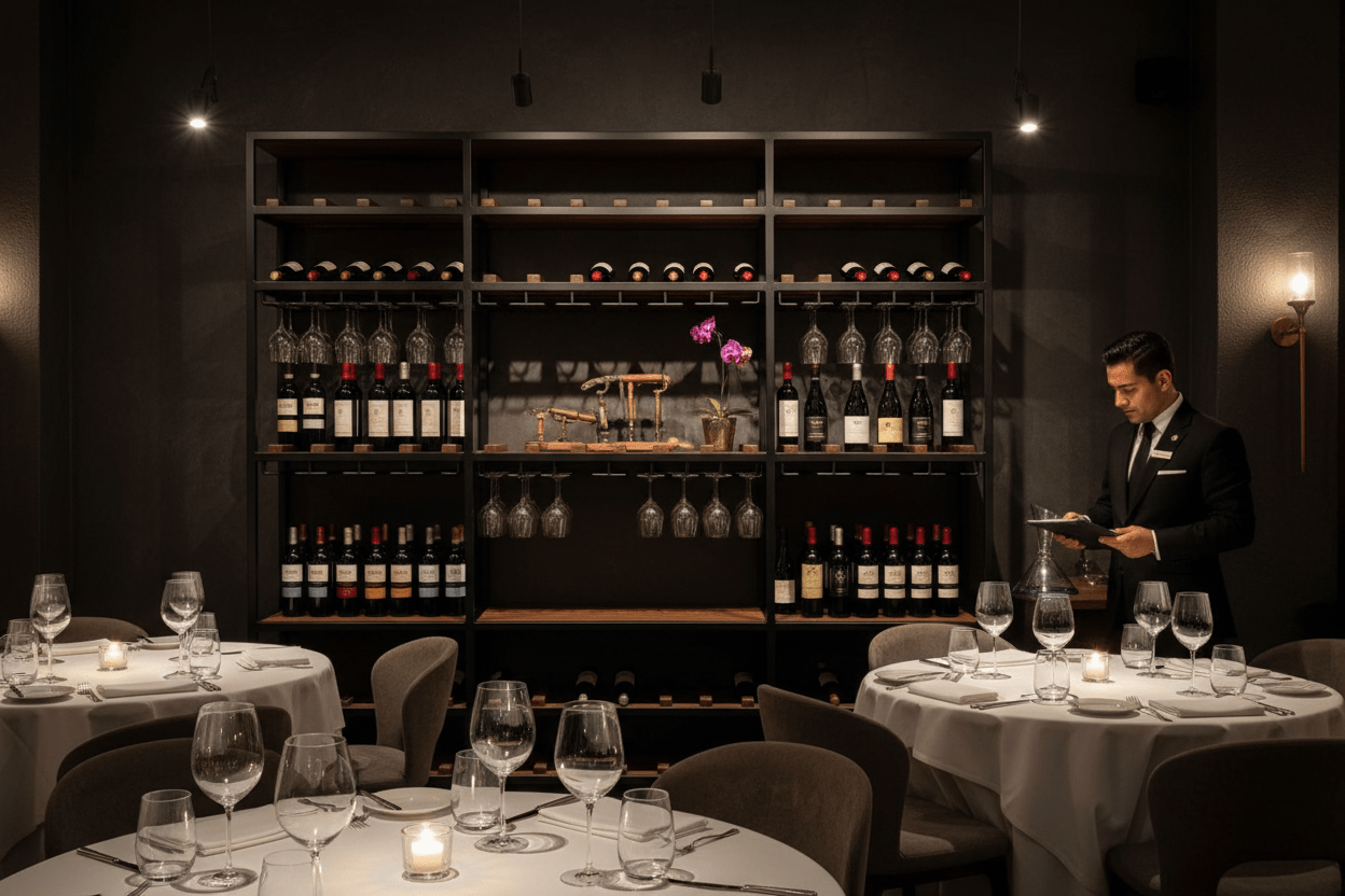 Mueble para Vinos Bar Industrial Nogal - La Cava