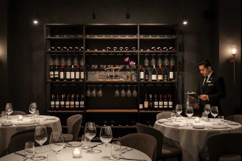 Mueble para Vinos Bar Industrial Nogal - La Cava