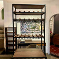 Mueble para Vinos Bar Industrial Nogal - La Cava