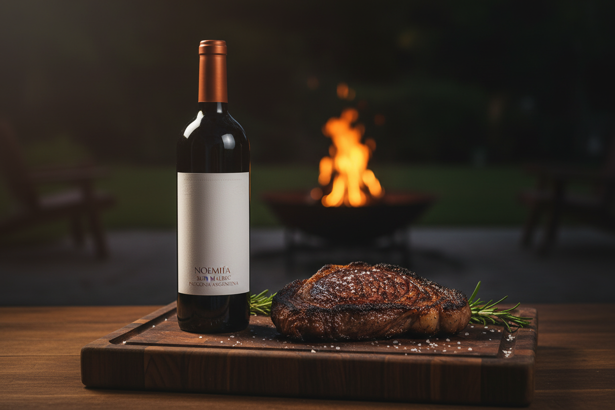 Noemía Malbec con Wagyu Ojo de Bife