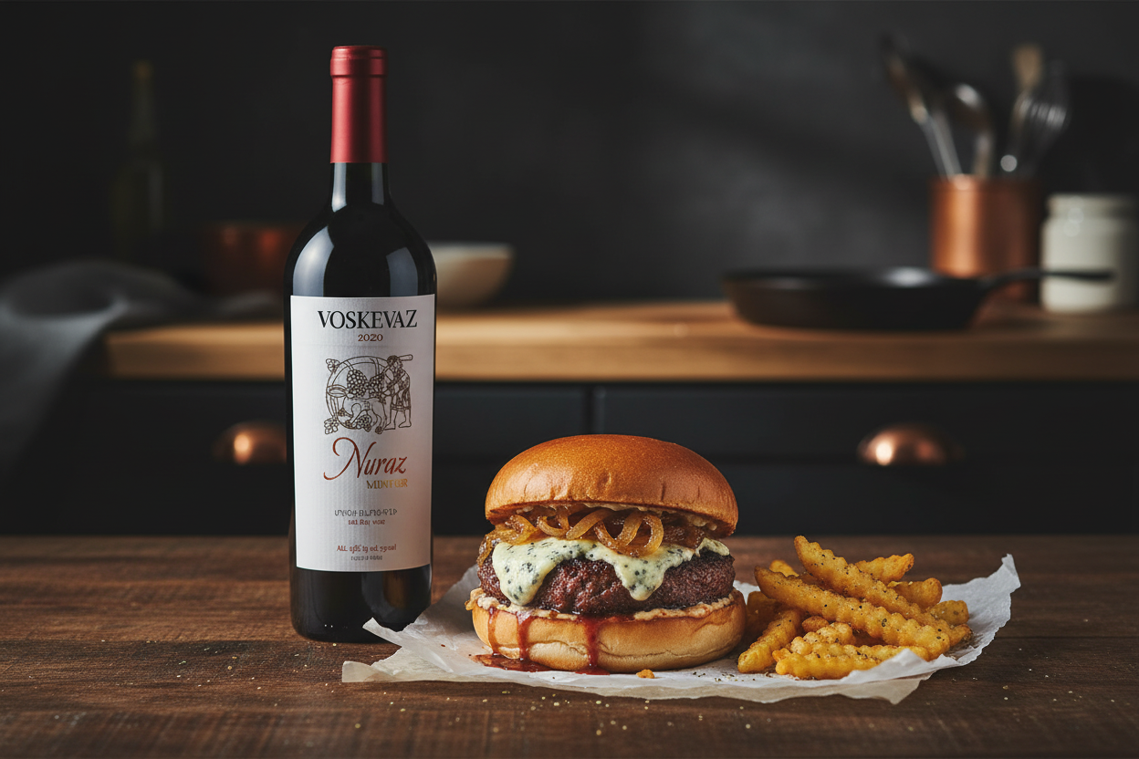 Nuraz Red Dry Burger Queso Azul