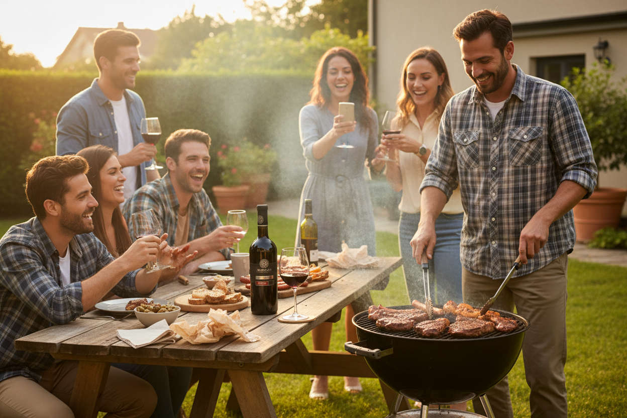 Parrillada con Barkan Cabernet