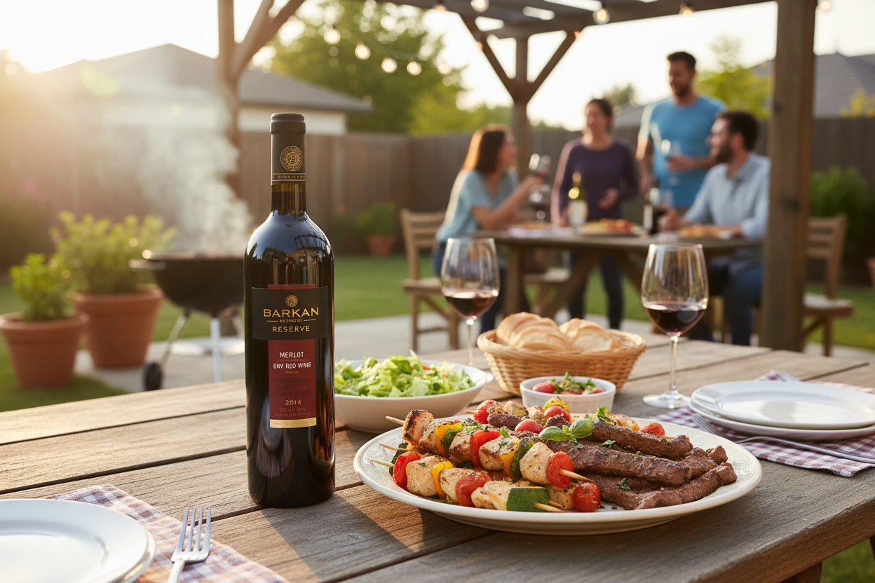 Parrillada ligera con Barkan Reserve Merlot