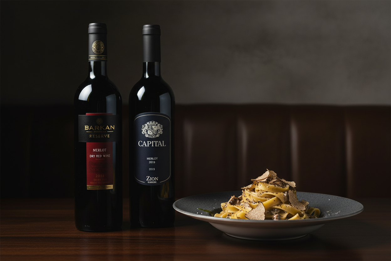 Pasta champiñones y trufa