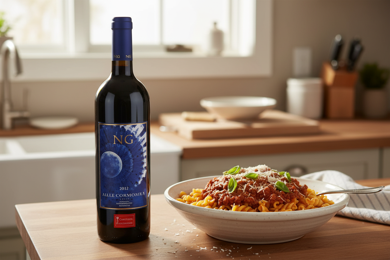Pasta con ragú con Non Confunditur