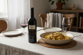 Pasta con salsa suave con Ben Ami Galil Merlot