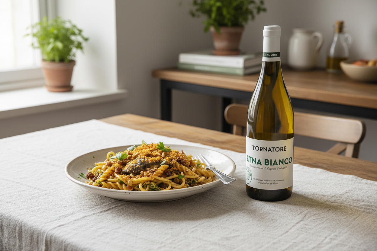 Pasta con sardinas siciliana