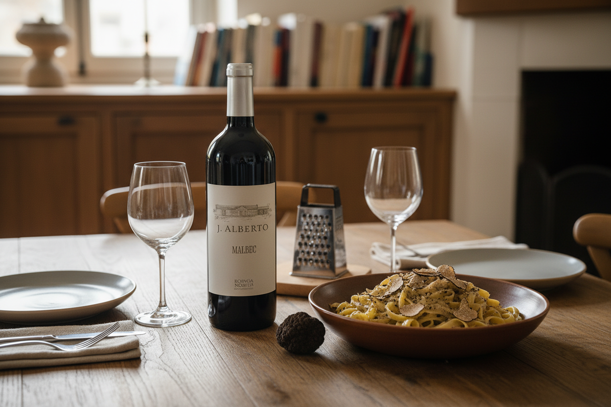 Pasta con trufa negra