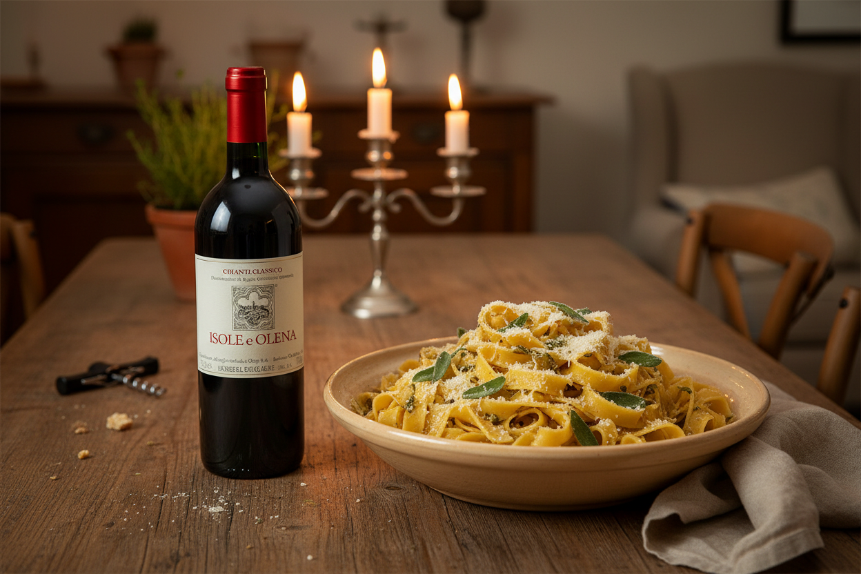 Pasta fresca al huevo con Chianti Classico