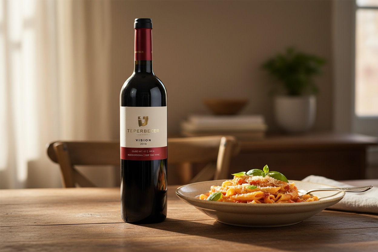 Pastas con salsas suaves — Teperberg Vision Merlot