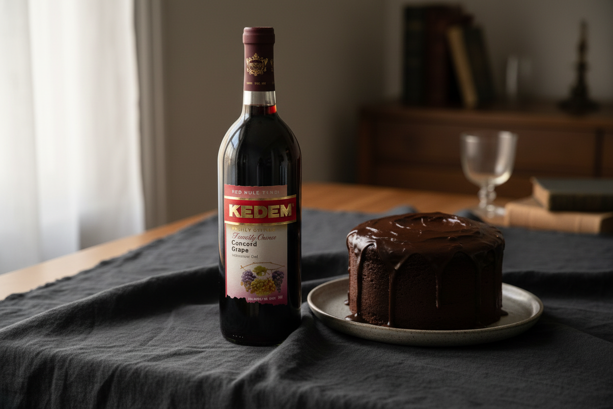 Pasteles de chocolate intenso — Kedem Malaga Wine