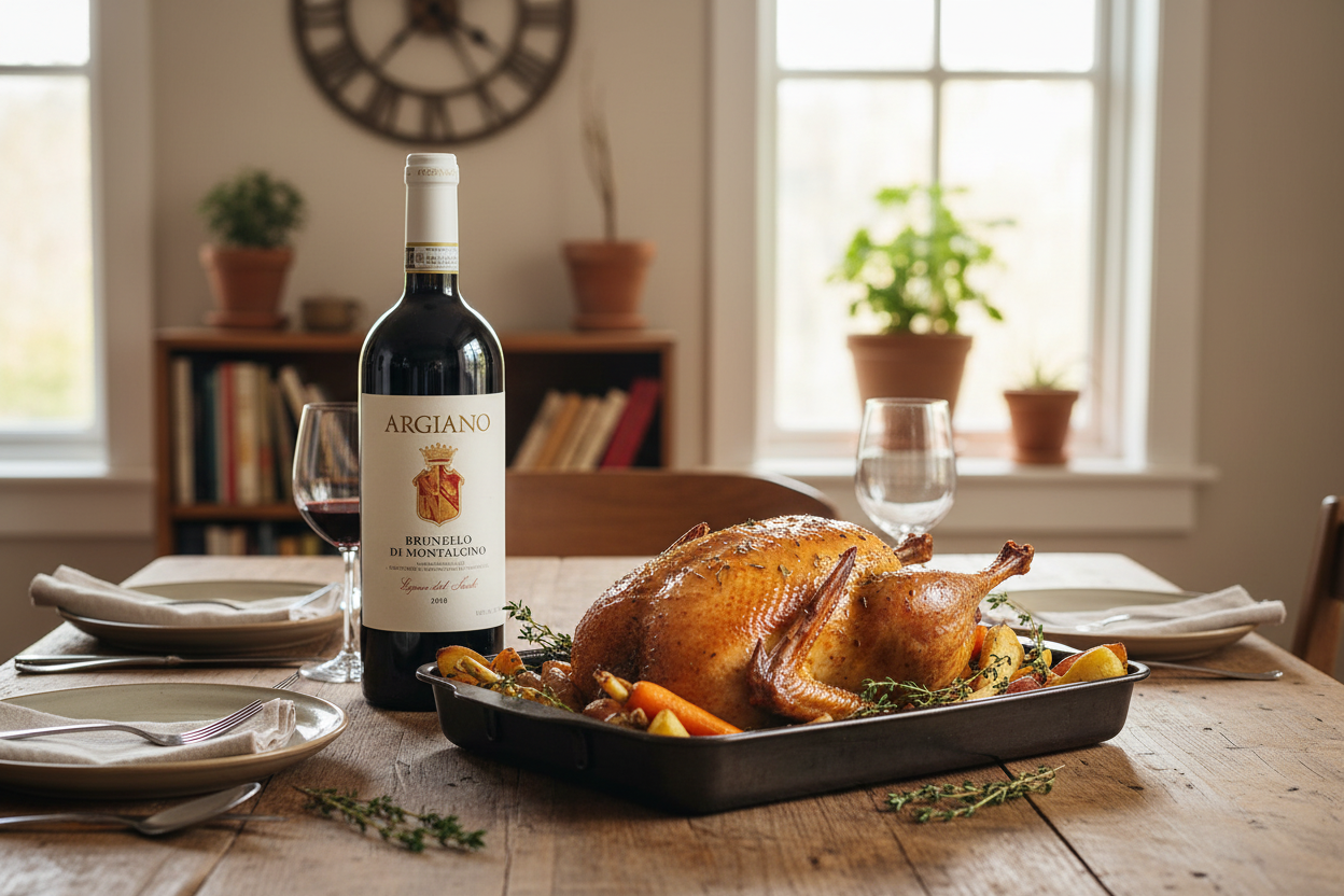 Pato asado con Vigna del Suolo Magnum